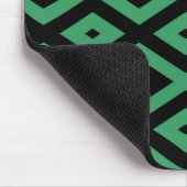 Schwarz-grünes Diamantmuster Mousepad (Ecke)
