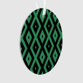 Schwarz-grünes Diamantmuster Ornament (Vorderseite)