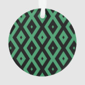 Schwarz-grünes Diamantmuster Ornament (Rückseite)