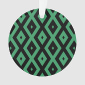Schwarz-grünes Diamantmuster Ornament (Vorderseite)