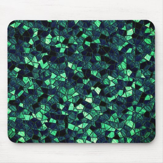 Schwarz-grünes Mosaik mit teilweise entfernter Far Mousepad (Vorne)