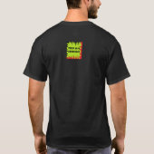 Schwarz-grünes rotes Design mit Textwörtern T-Shirt (Rückseite)