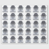 Schwarz-halb LKW mit Lichtern an in der Geschenkpapier (Flach)