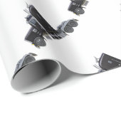 Schwarz-halb LKW mit vollen Lichtern in der Geschenkpapier (Rolleneckpunkt)