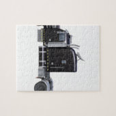 Schwarz-halb LKW mit vollen Lichtern in der Puzzle (Horizontal)