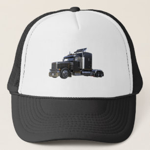 Schwarz-halb Sattelzug-LKW Truckerkappe