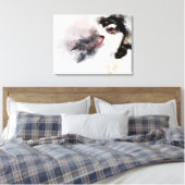 Schwarz-Hals Stilt-Aquarell Leinwanddruck (Insitu (Schlafzimmer))