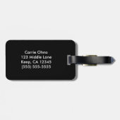 Schwarz halten Ruhe und tragen auf Gepäckanhänger (Rückseite horizontal)