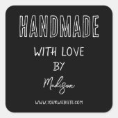 Schwarz | Handgefertigt mit Aufkleber auf der Lieb (Vorderseite)