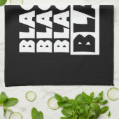 Schwarz Handtuch (Gefaltet)