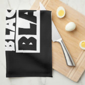 Schwarz Handtuch (Viertel Falte)