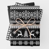 Schwarz hässlicher Weihnachtspulli Büffel kariert  Geschenkpapier Set (Beispiel)