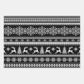 Schwarz hässlicher Weihnachtspulli Büffel kariert  Geschenkpapier Set (Vorderseite)