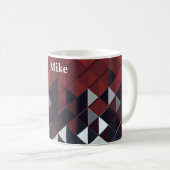 Schwarz, Hellbraun und Weiße Diamanten Kaffeetasse (VorderseiteRechts)