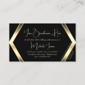 Schwarz-helles Golden des Auges mit Monogramm Visitenkarte (Rückseite)