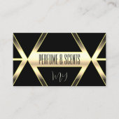 Schwarz-helles Golden des Auges mit Monogramm Visitenkarte (Vorderseite)