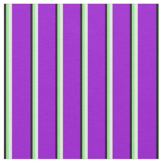 Schwarz, hellgrün, Minzcreme und dunkles Violett Stoff (Nahaufnahme)