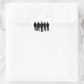 Schwarz Herz-Aufkleber (Tasche)