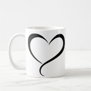 Schwarz-Herz-Clipbild Kaffeetasse