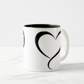 Schwarz-Herz-Clipbild Zweifarbige Tasse (VorderseiteRechts)