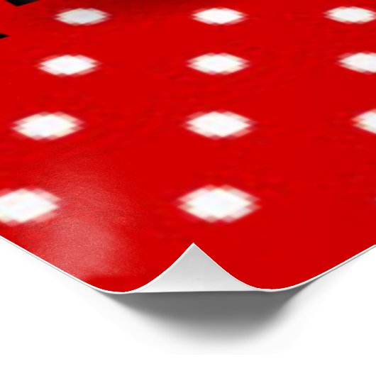 Schwarz High Heels Red White Polka Dot Pattern Poster (Ecke)