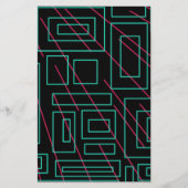 Schwarz-Hintergrund-Design Briefpapier (Vorderseite)