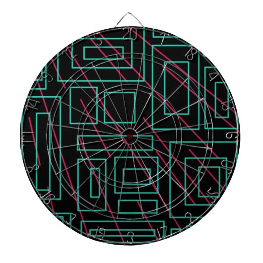 Schwarz-Hintergrund-Design Dartscheibe (vorne)
