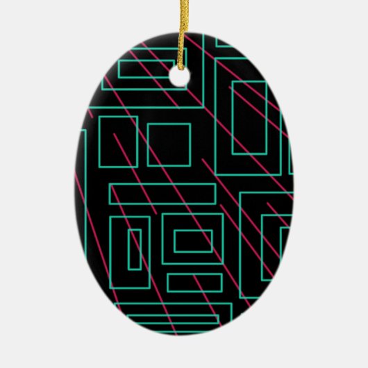 Schwarz-Hintergrund-Design Keramikornament (Vorne)