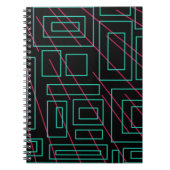 Schwarz-Hintergrund-Design Notizblock (Vorderseite)