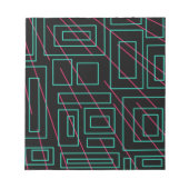 Schwarz-Hintergrund-Design Notizblock (Vorderseite)