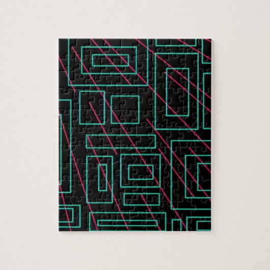 Schwarz-Hintergrund-Design Puzzle (Vertikal)