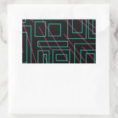 Schwarz-Hintergrund-Design Rechteckiger Aufkleber (Tasche)