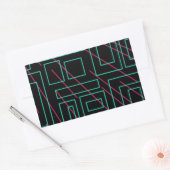 Schwarz-Hintergrund-Design Rechteckiger Aufkleber (Umschlag)