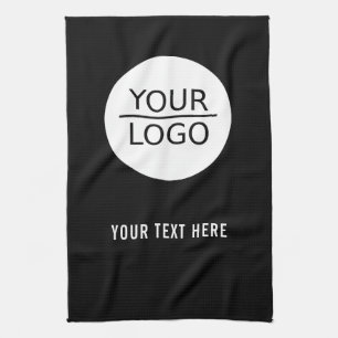 Schwarz Hinzufügen einer benutzerdefinierten Text- Geschirrtuch