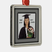 Schwarz Hinzufügen eines Fotos Silbernes Ornament (Rechts)