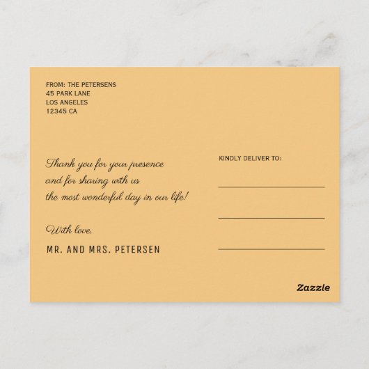 Schwarz-Hochzeitskunst in Acrylfarbe Postkarte (Rückseite)