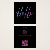 Schwarz/Holografischer Glitzer - Hallo Business Ca (Vorne & Hinten)