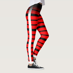 Schwarz Horizontal Streifen Wählen Sie Ihre eigene Leggings
