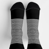 Schwarz + Horizontale Streifen Socken (Oben)