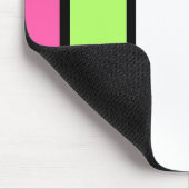 Schwarz, Hot Pink, Kalkgrün und Weiß Mousepad (Ecke)