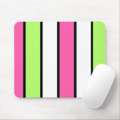 Schwarz, Hot Pink, Kalkgrün und Weiß Mousepad (Mit Mouse)