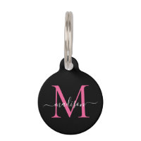 Schwarz-Hot-Pink-Monogramm Feministerienname