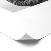 Schwarz-Hübsch-Kalligrafie-Hochzeitsszenario-Foto Poster (Ecke)