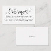 Schwarz-Hübsch-Script-Babydusche - Anfrage Begleitkarte (Vorne/Hinten)