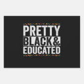 Schwarz Hübsch und gebildet Funny Black History Ge Geschenkpapier Set (Vorderseite)