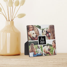 Schwarz | Hunde Mama FotoCollage Fotoplatte