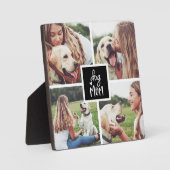 Schwarz | Hunde Mama FotoCollage Fotoplatte (Vorderseite)