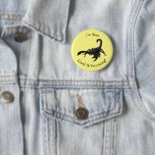 Schwarz-hungriges Skorpion Cartoon Illustration Button (Beispiel)