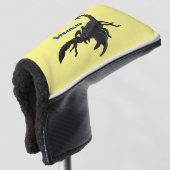 Schwarz-hungriges Skorpion Cartoon Illustration Golf Headcover (3/4 Vorderseite)