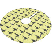 Schwarz-hungriges Skorpion Cartoon Illustration Polyester Weihnachtsbaumdecke (Schrägansicht)